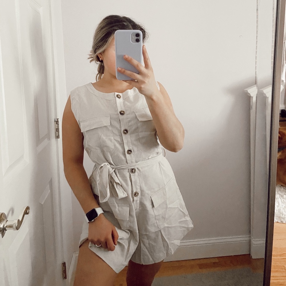 Linen Romper - Picture 3 of 7